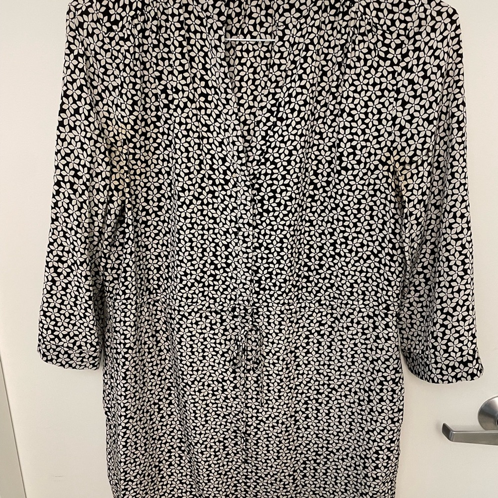 Black and white Diane Von Furstenberg shirt dress